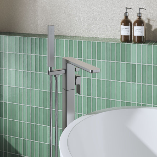 Sterling Floor Mounted Bath Shower Mixer Tap with Handset