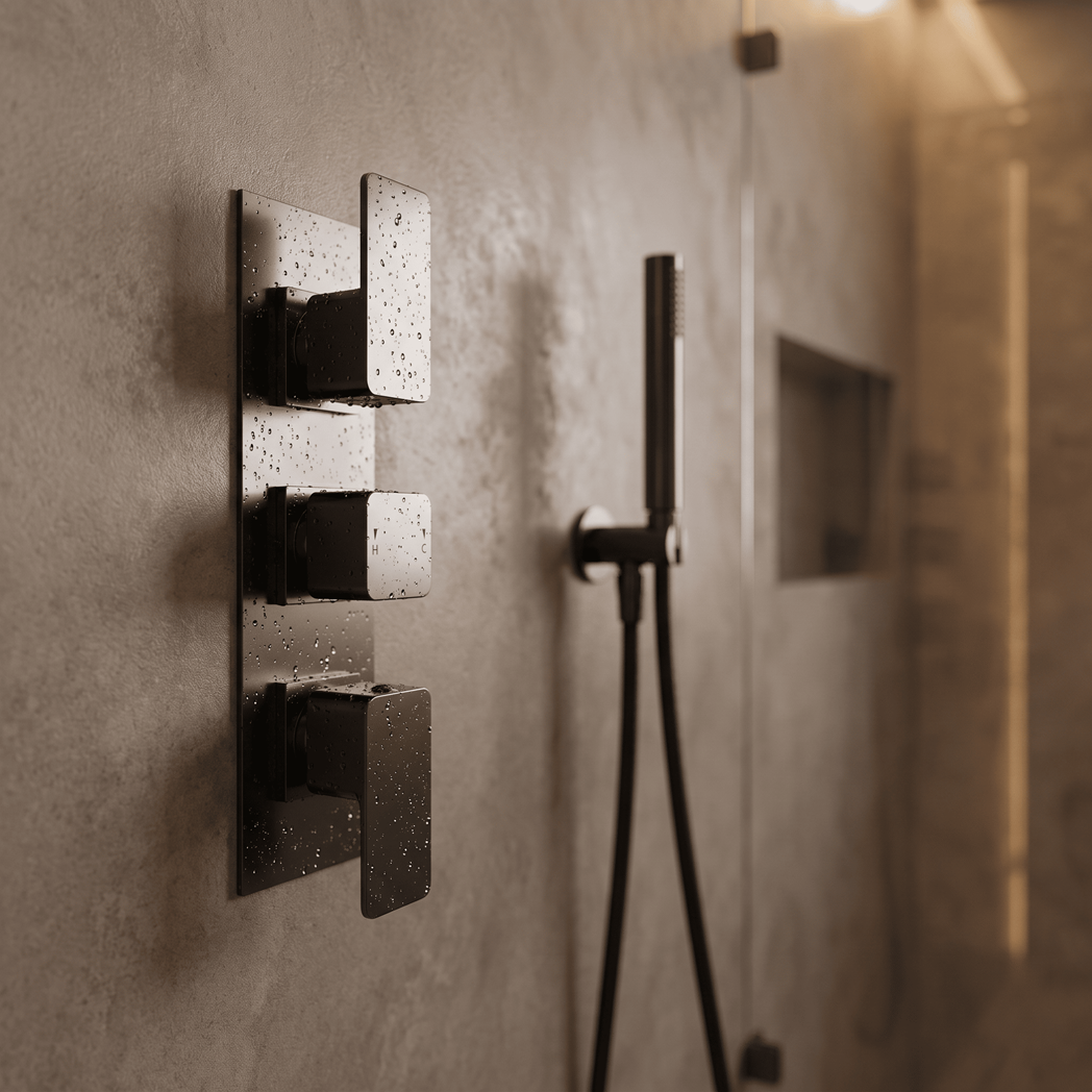 Sterling Thermostatic 3 Outlet Concealed Shower Valve With Diverter