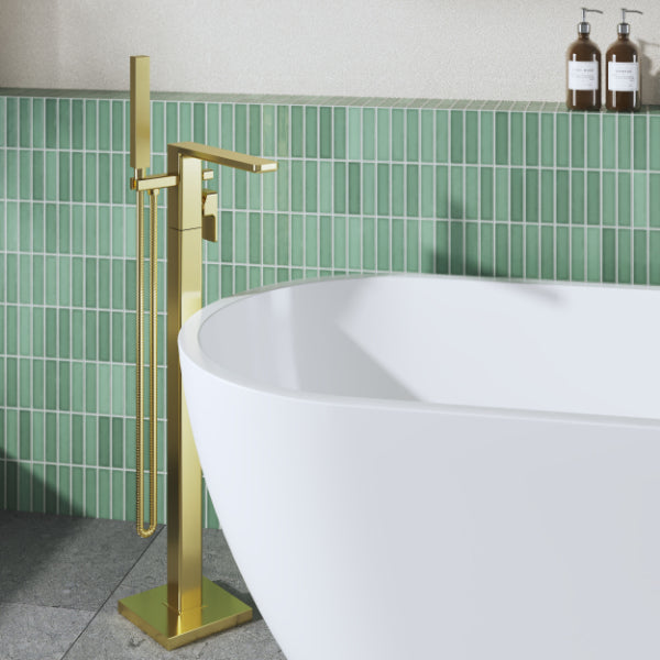 Sterling Floor Mounted Bath Shower Mixer Tap with Handset