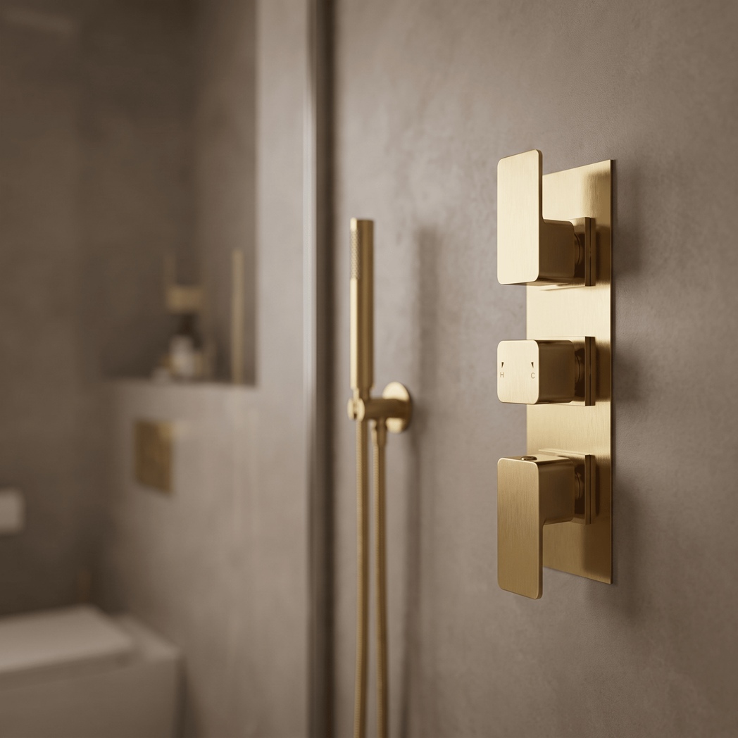 Sterling Thermostatic 3 Outlet Concealed Shower Valve With Diverter