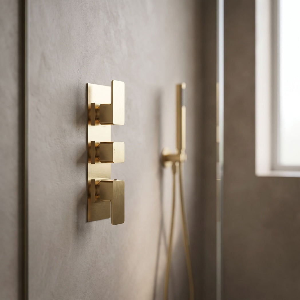 Sterling Thermostatic 3 Outlet Concealed Shower Valve With Diverter