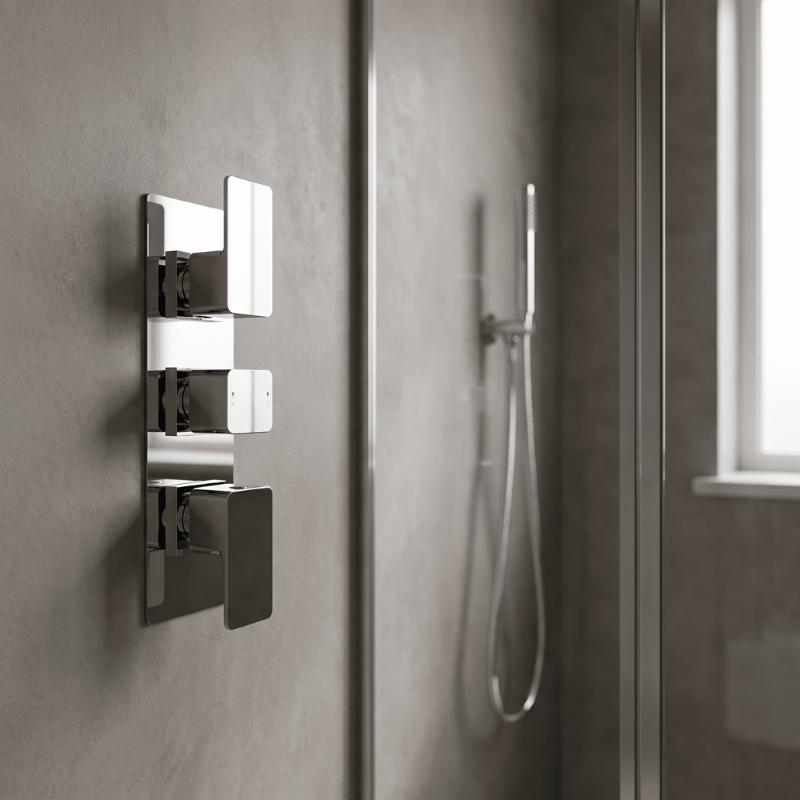 Sterling Thermostatic 3 Outlet Concealed Shower Valve With Diverter