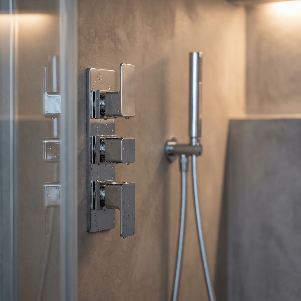 Sterling Thermostatic 3 Outlet Concealed Shower Valve With Diverter