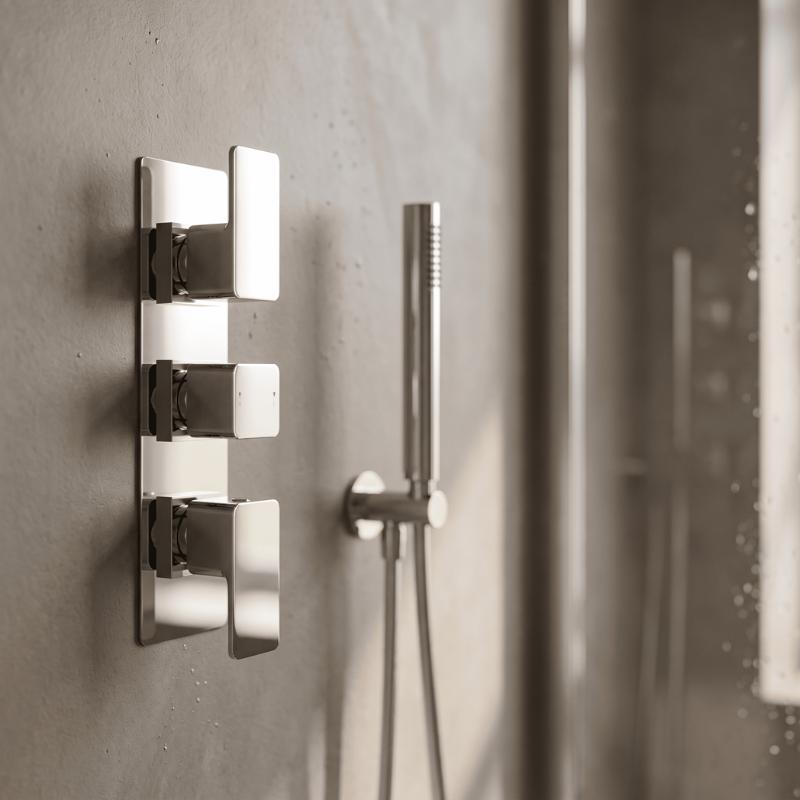 Sterling Thermostatic 3 Outlet Concealed Shower Valve With Diverter