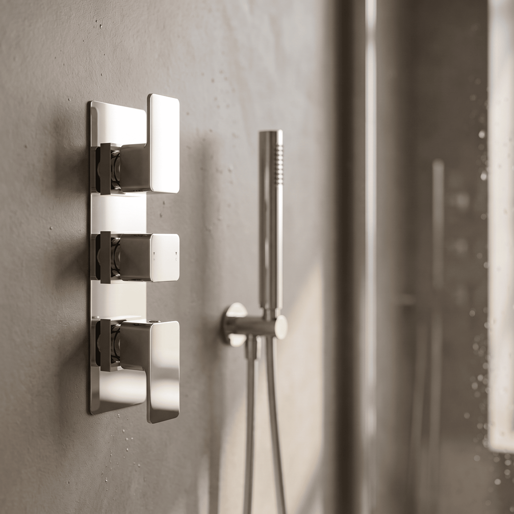 Sterling Thermostatic 3 Outlet Concealed Shower Valve With Diverter