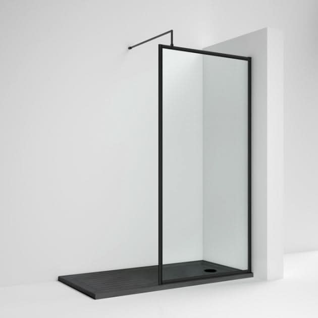 Cubis 8mm Glass Full Outer Framed Wetroom Panel With Support Bar
