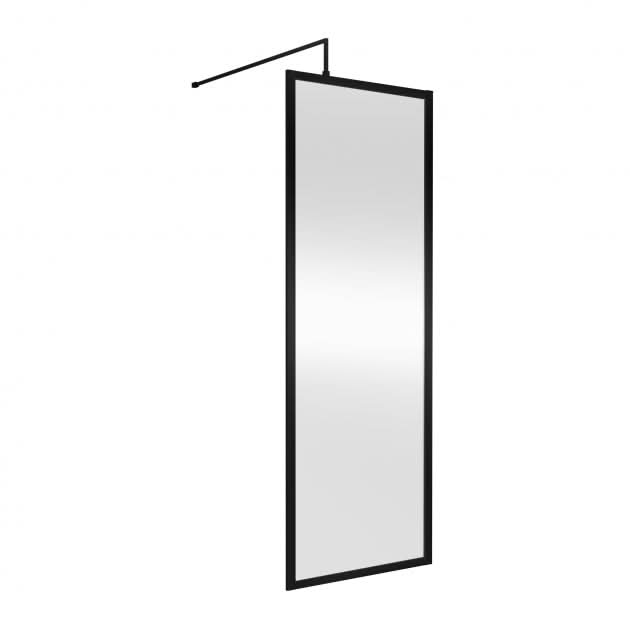 Cubis 8mm Glass Full Outer Framed Wetroom Panel With Support Bar