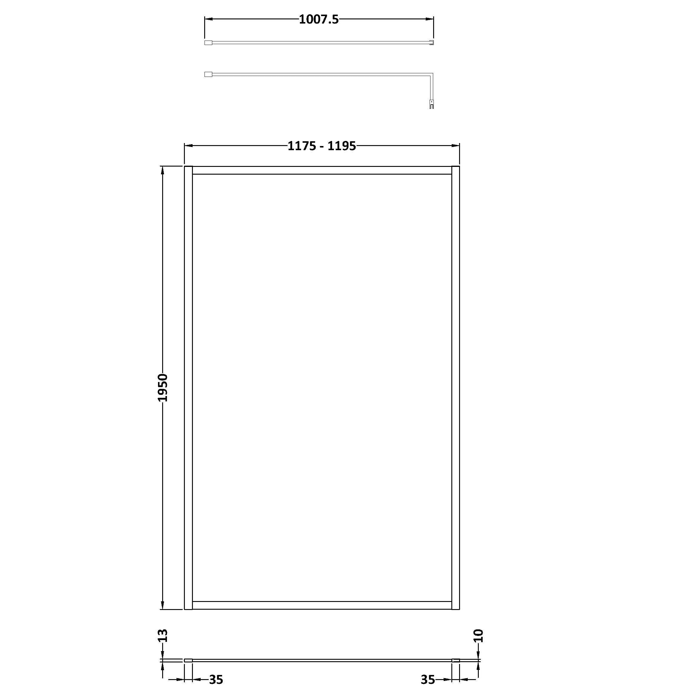 Nexus 8mm Glass Outer Frame Wetroom Panel