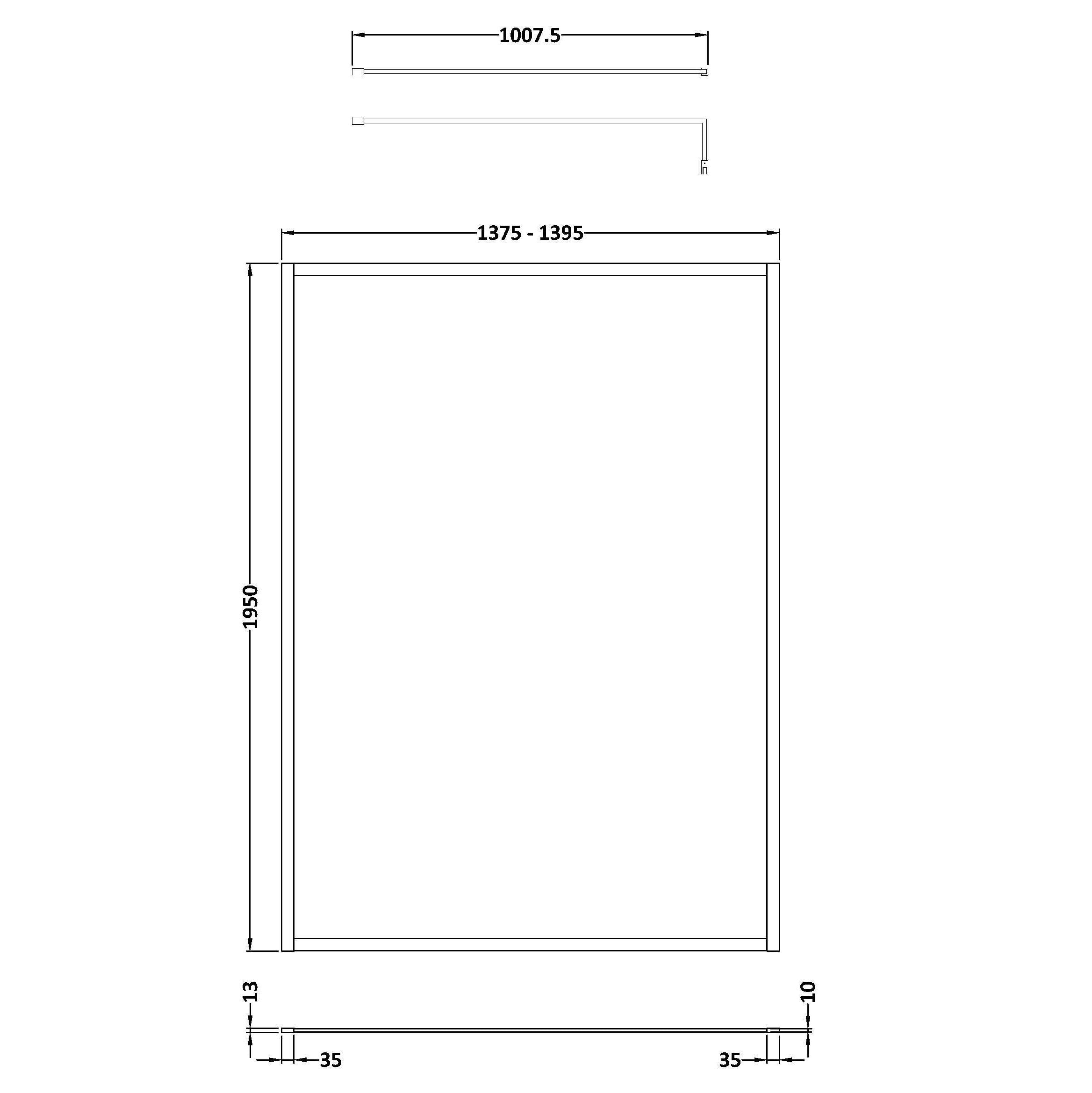 Nexus 8mm Glass Outer Frame Wetroom Panel