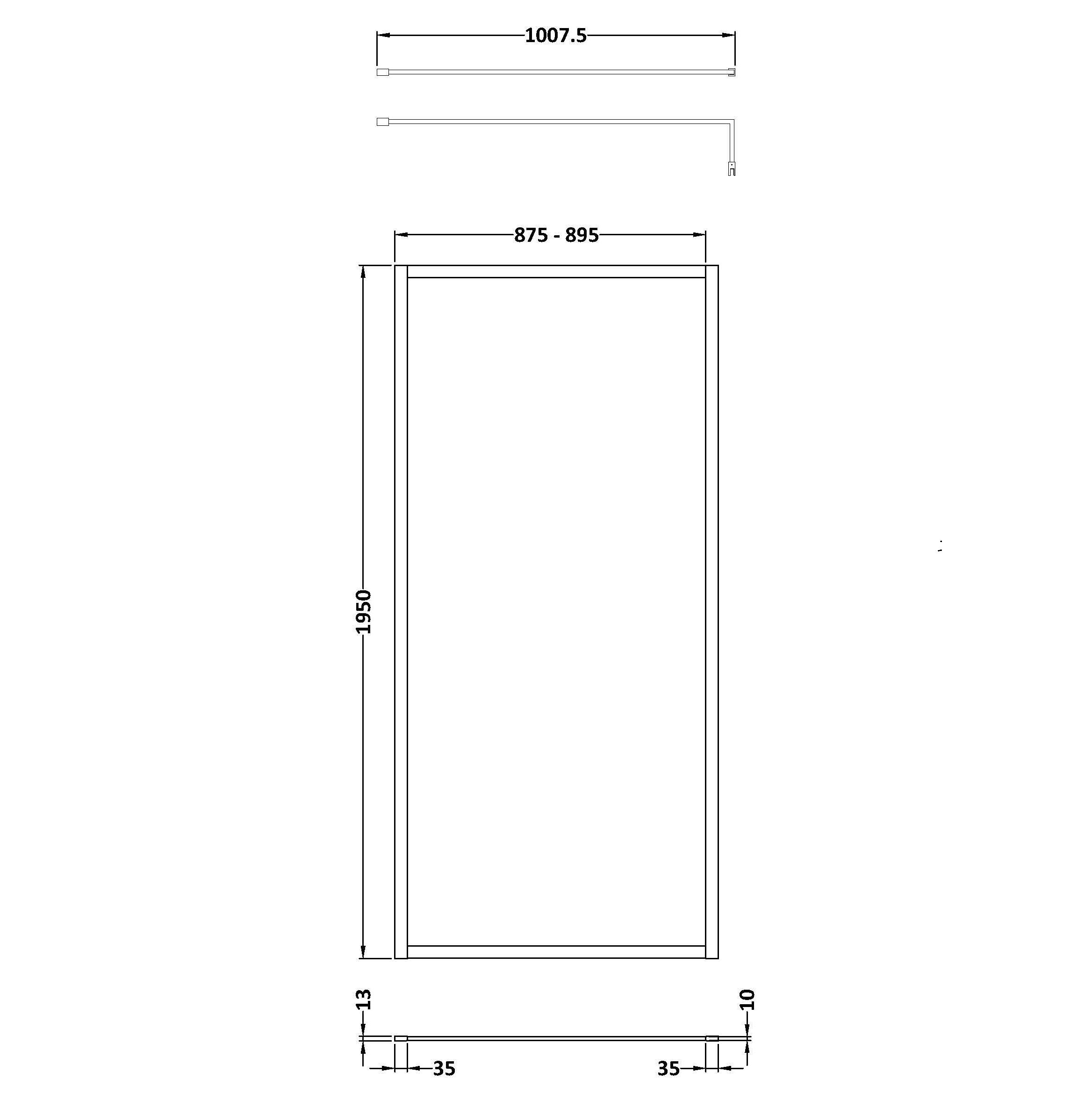 Nexus 8mm Glass Outer Frame Wetroom Panel