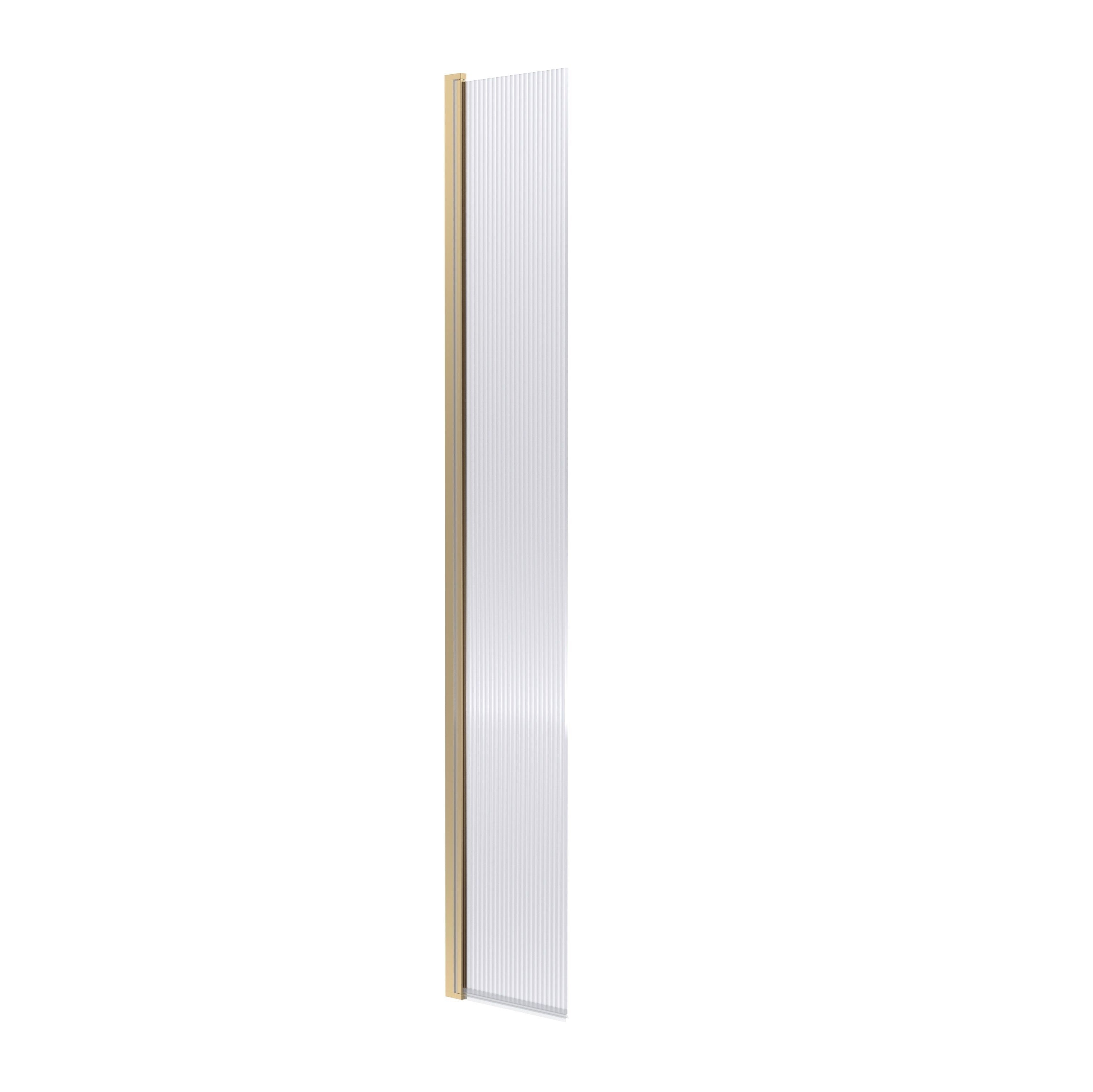 Contour 8mm Glass Fluted Wetroom Flipper Screen