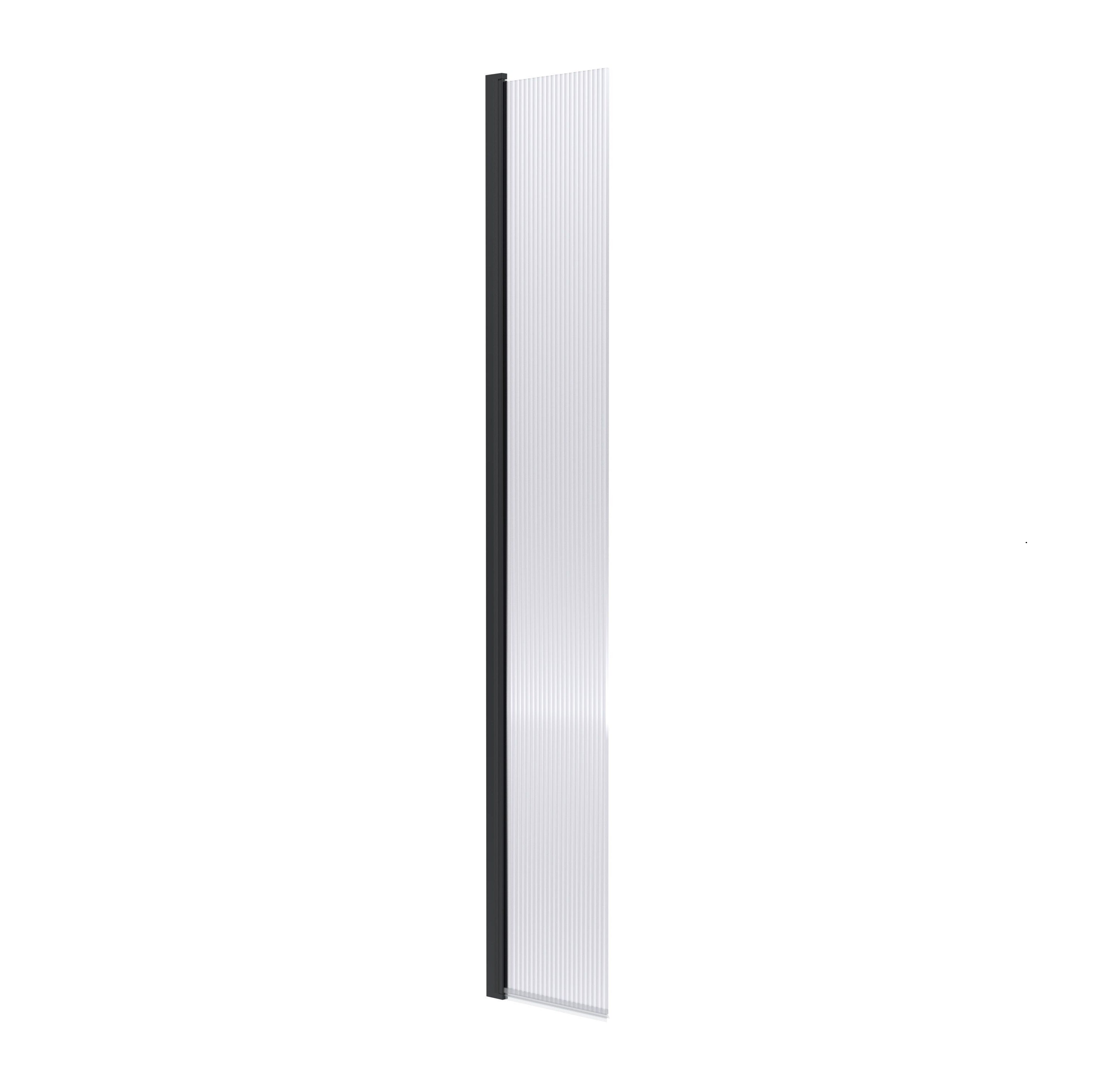 Contour 8mm Glass Fluted Wetroom Flipper Screen