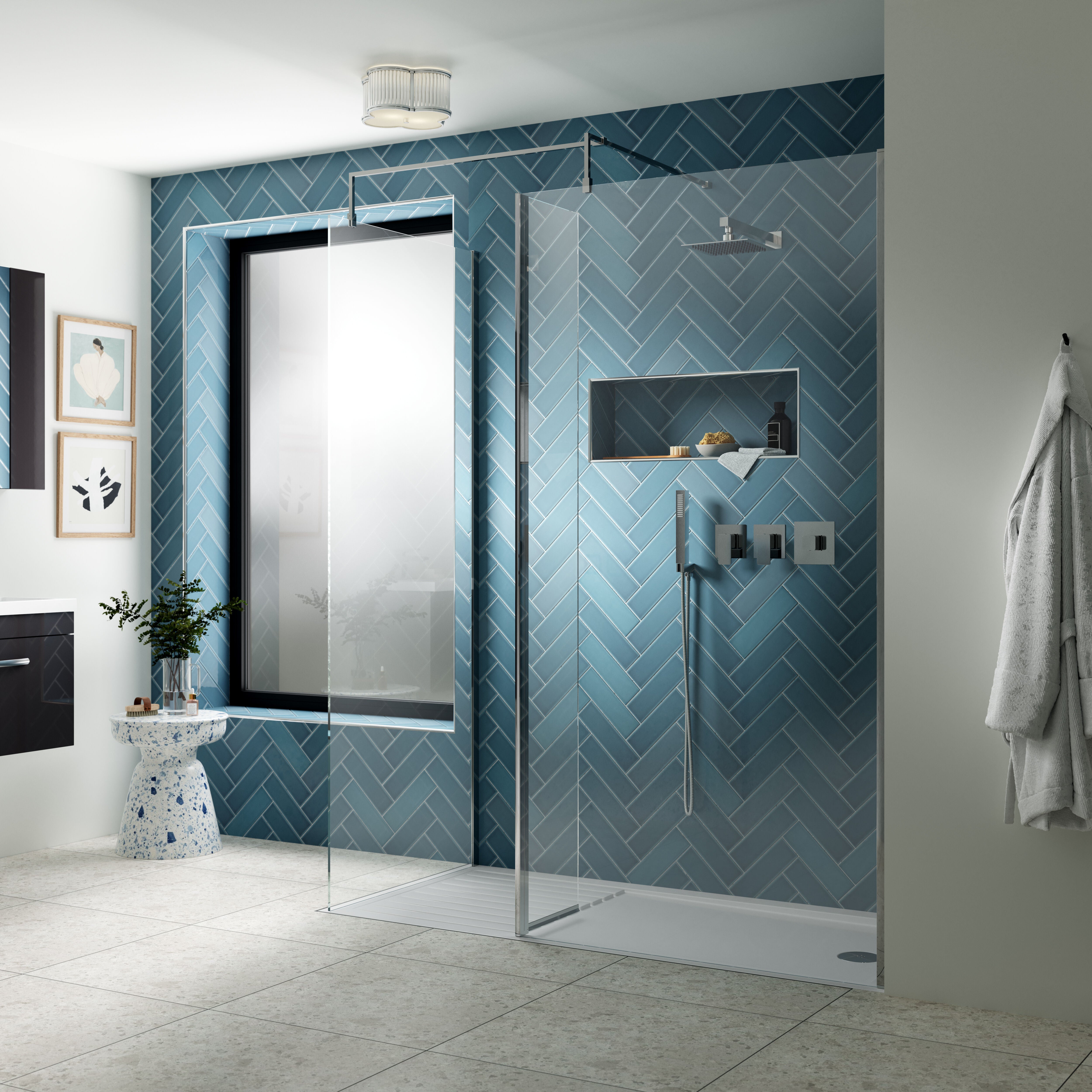 Safira 8mm Glass Wetroom Flipper Panel