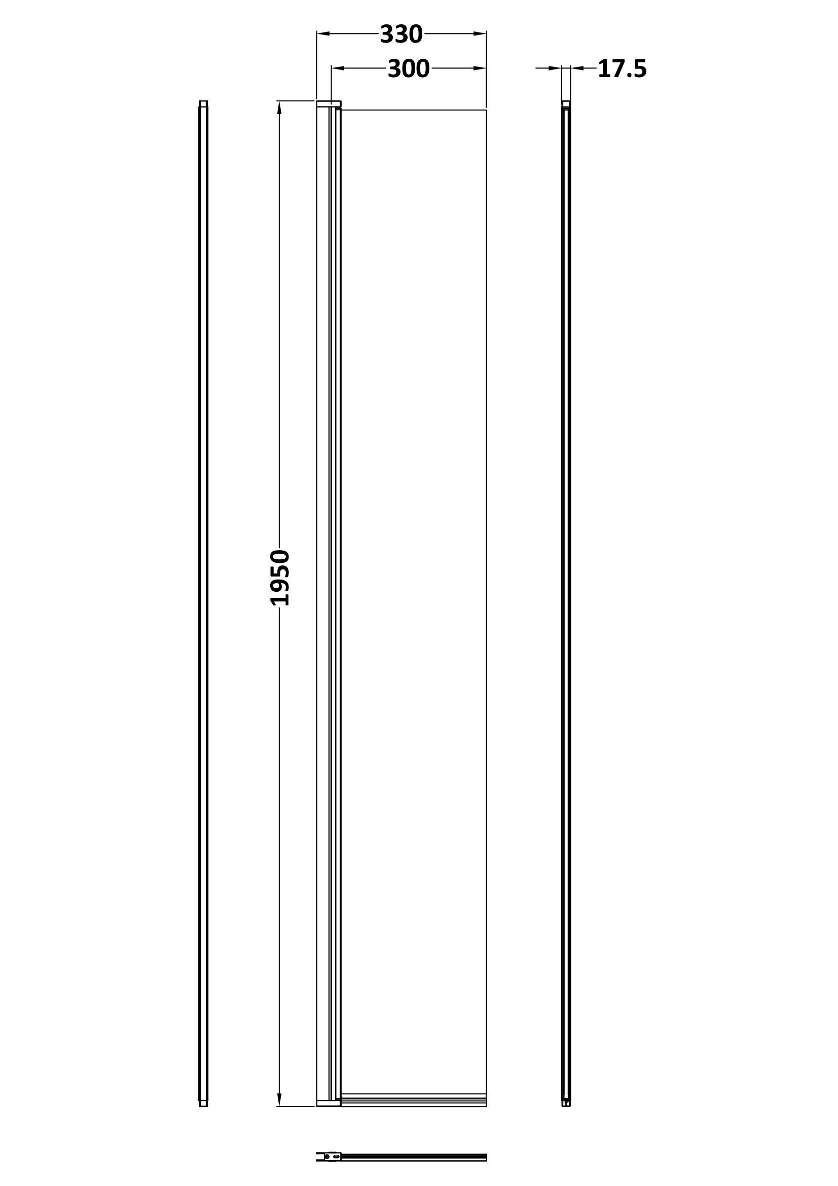 Cascade 8mm Glass Wetroom Flipper Panel