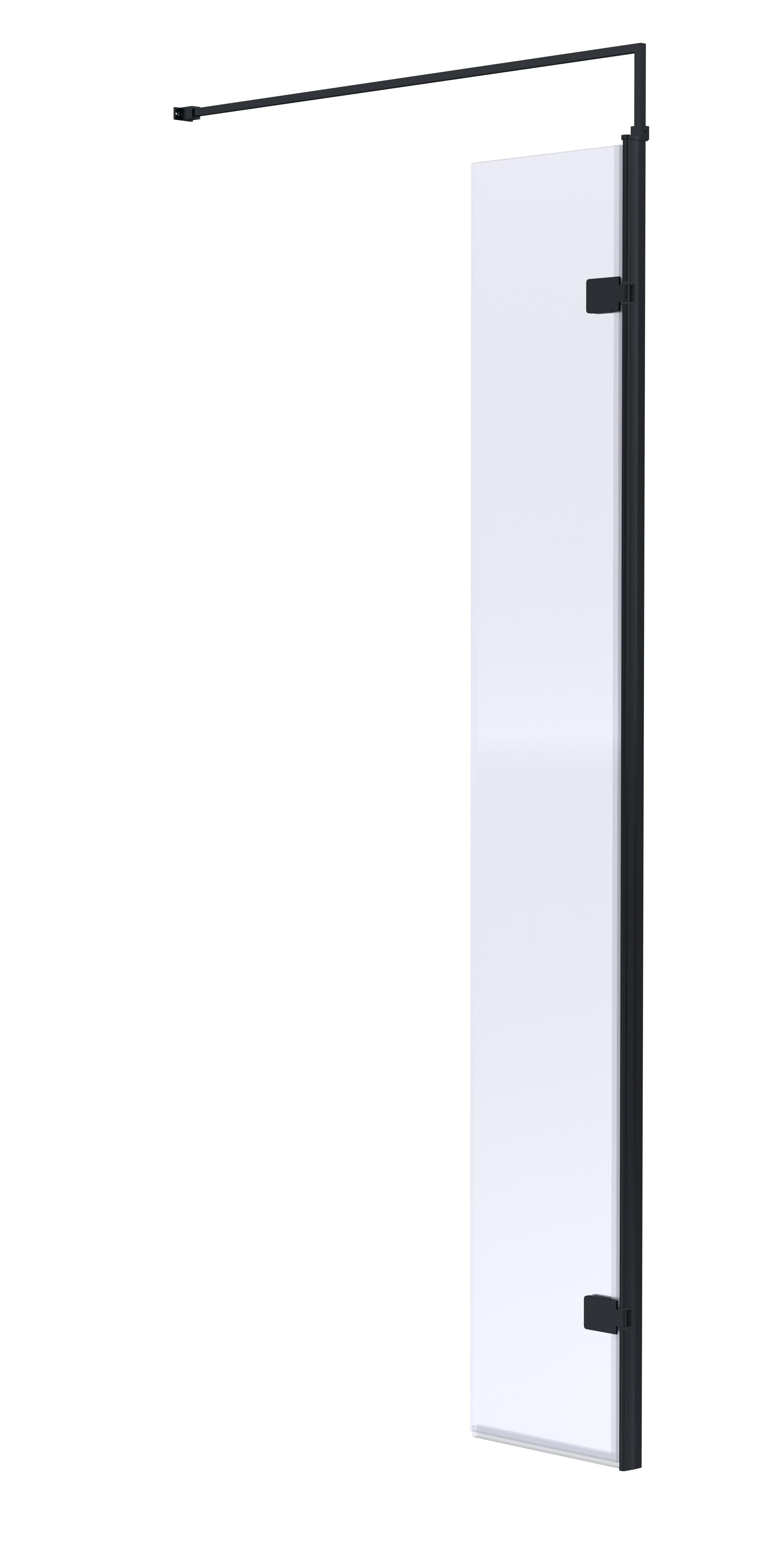 Cascade 8mm Glass Wetroom Return Panel With Support Bar