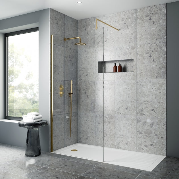 Nora 8mm Wetroom Panel With Support Bar