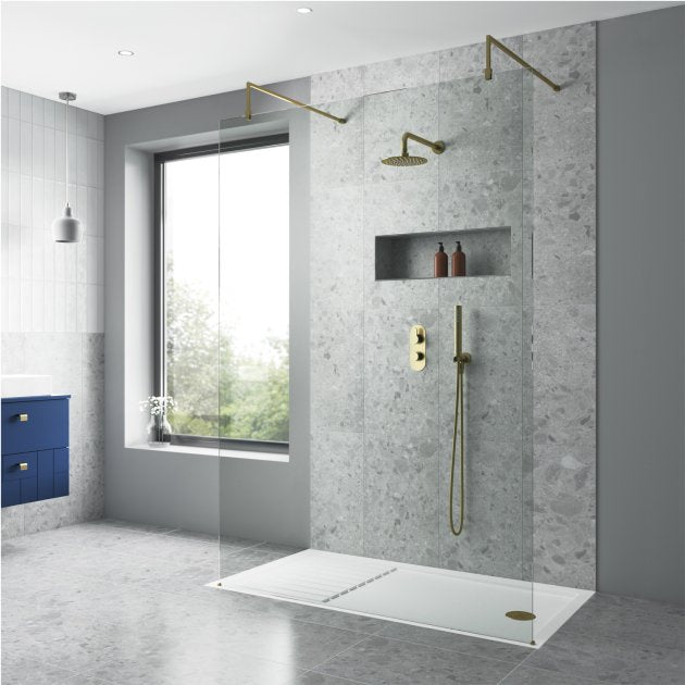 Nora 8mm Wetroom Panel With Support Bar