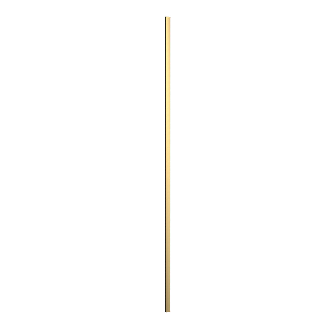 Nuie Wetroom Wall Channel Aluminium, Fixed Bathroom Shower Screen Accessory, Durable Glass Shower Screen in Brushed Brass, 1850mm