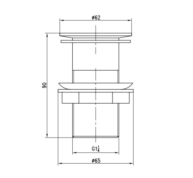 VeeBath Essentials Slotted Full Dome Basin Waste