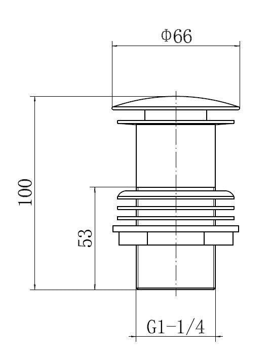 VeeBath Essentials Slotted Full Dome Basin Waste