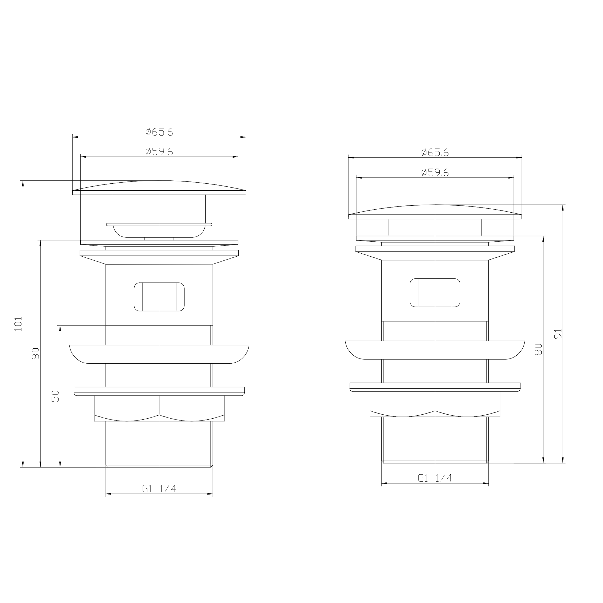 Nio Full Dome Slotted Basin Waste