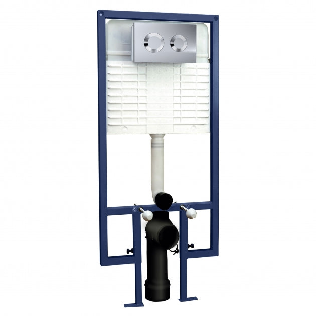 Nio Wall Hung Toilet Frame with Dual Flush Concealed Cistern and Flush Plate