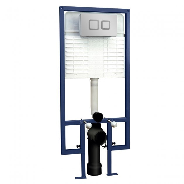 Nio Wall Hung Toilet Frame with Dual Flush Concealed Cistern and Flush Plate