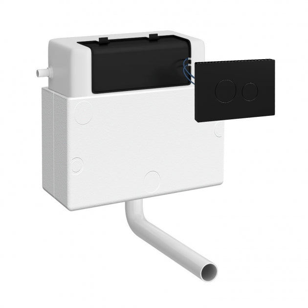 Trio Pneumatic Concealed Cistern with Flush Button - White