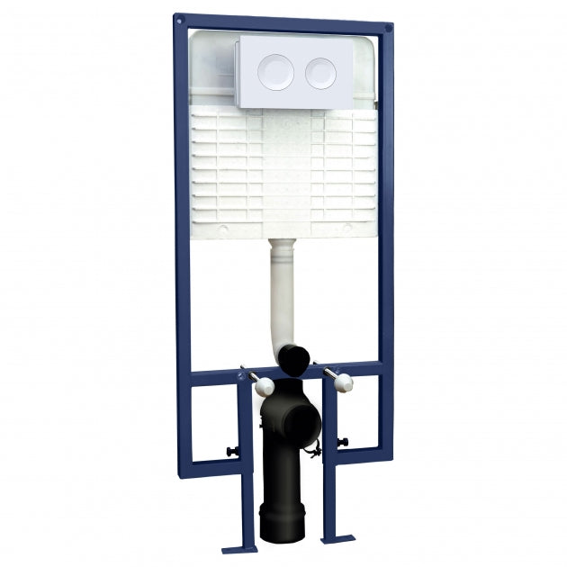 Nio Wall Hung Toilet Frame with Dual Flush Concealed Cistern and Flush Plate