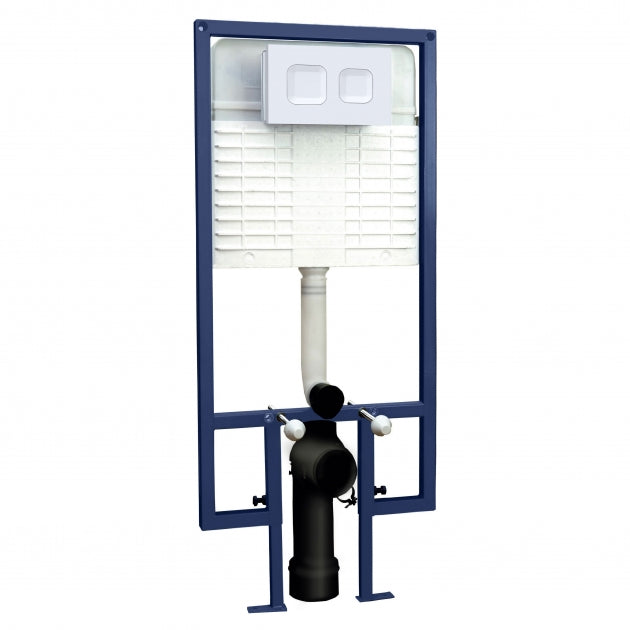 Nio Wall Hung Toilet Frame with Dual Flush Concealed Cistern and Flush Plate