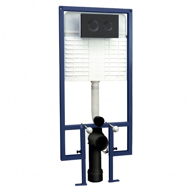 Nio Wall Hung Toilet Frame with Dual Flush Concealed Cistern and Flush Plate