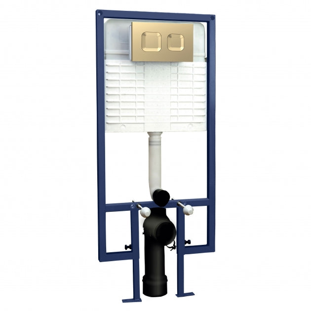 Nio Wall Hung Toilet Frame with Dual Flush Concealed Cistern and Flush Plate