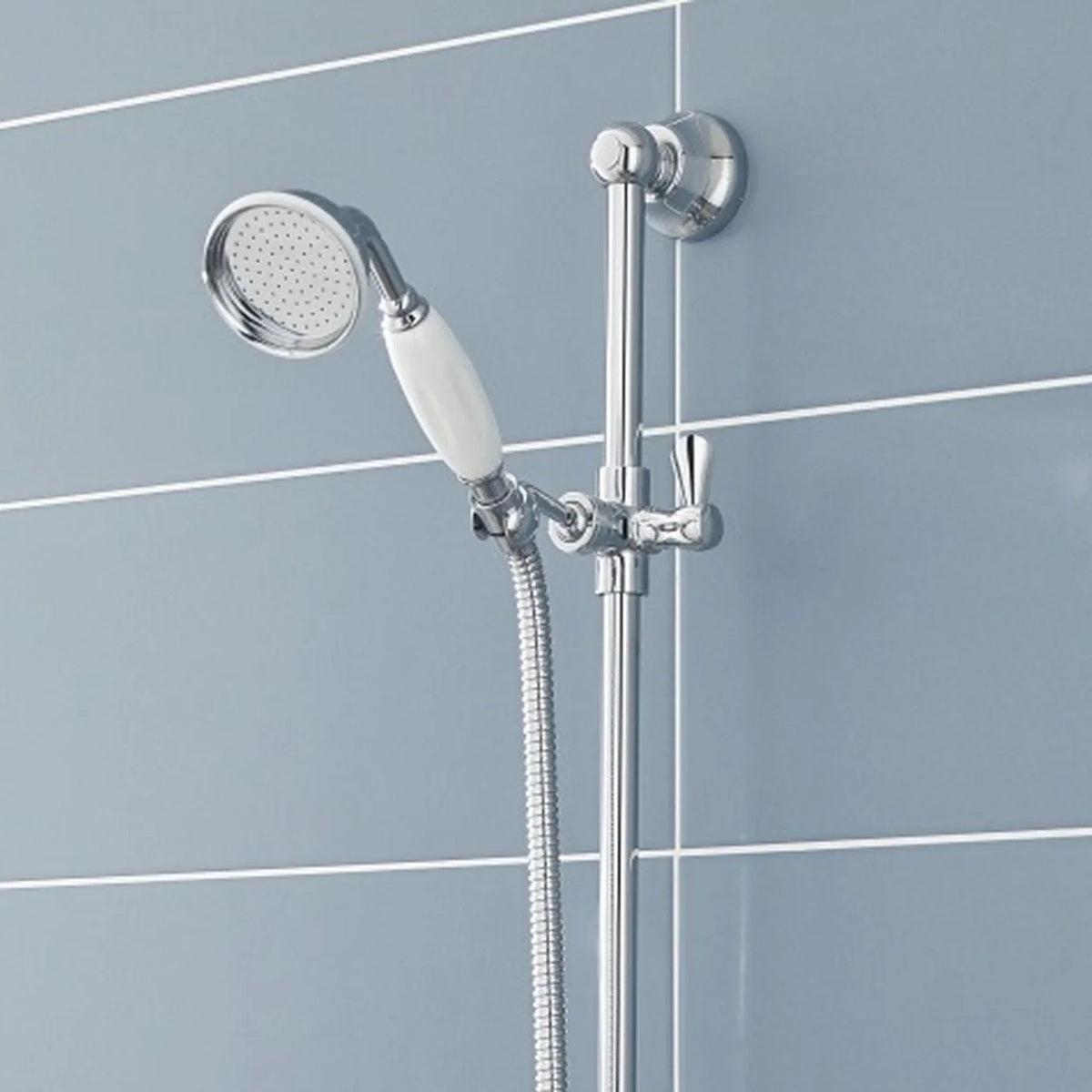 Omega Shower Slider Rail Kit - Chrome
