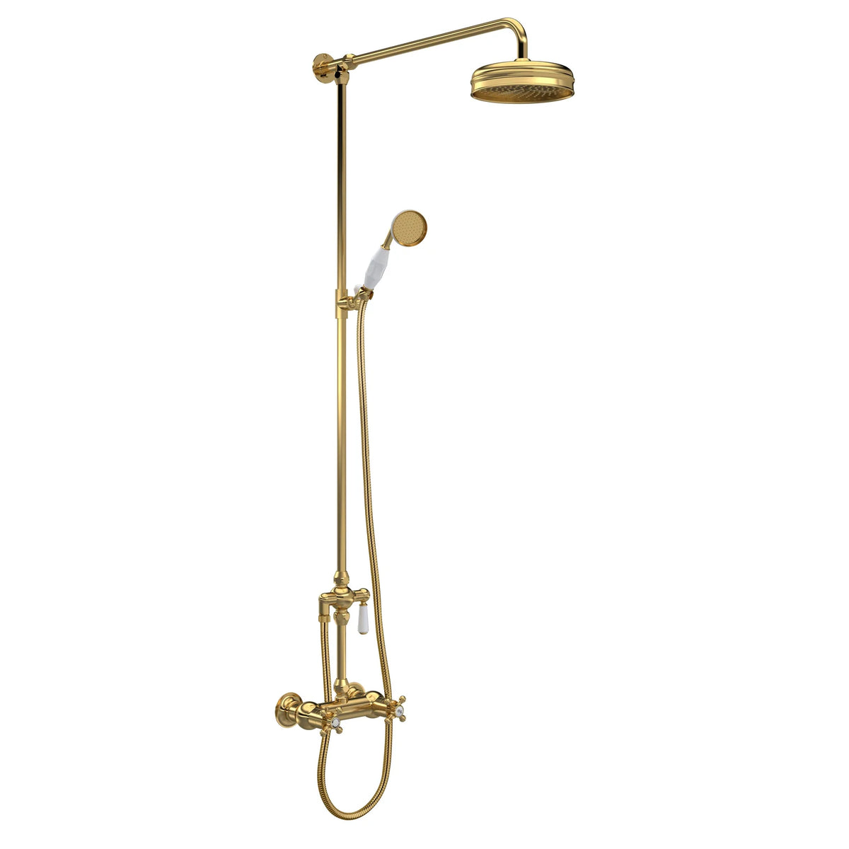 Omega Traditional Thermostatic Bar Shower Valve -  1245mm
