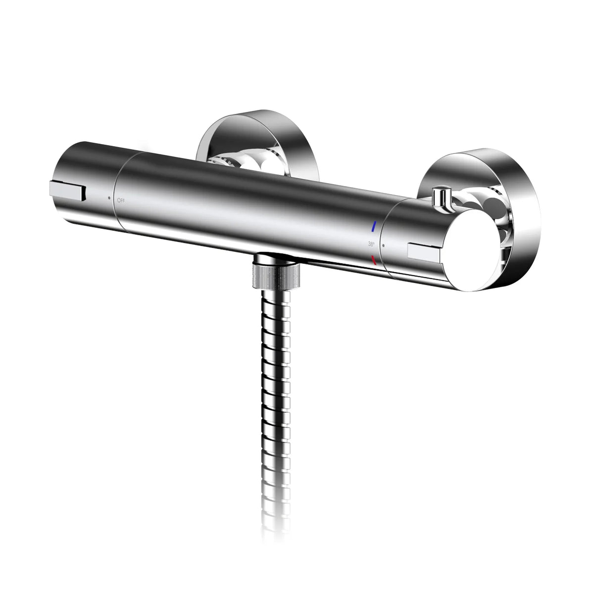 Atlas Thermostatic Bar Shower Valve Bottom Round Outlet - 72mm