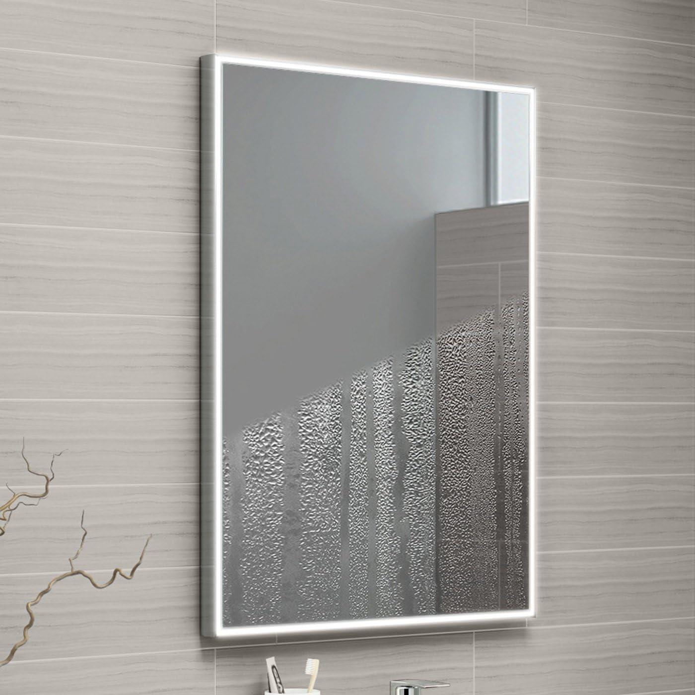 VeeBath Furniture > Mirrors Bathroom Mirror LED Illuminated Light Touch Sensor and Demister 500 x 700mm