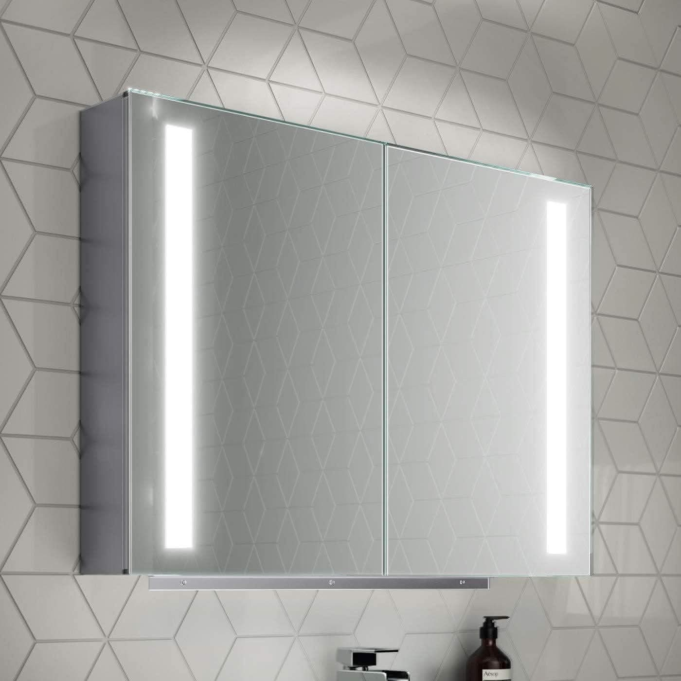 iBathUK Furniture > Mirrors Bathroom Mirror LED Mirror Cabinet Illuminated Mirror 800 x 600mm