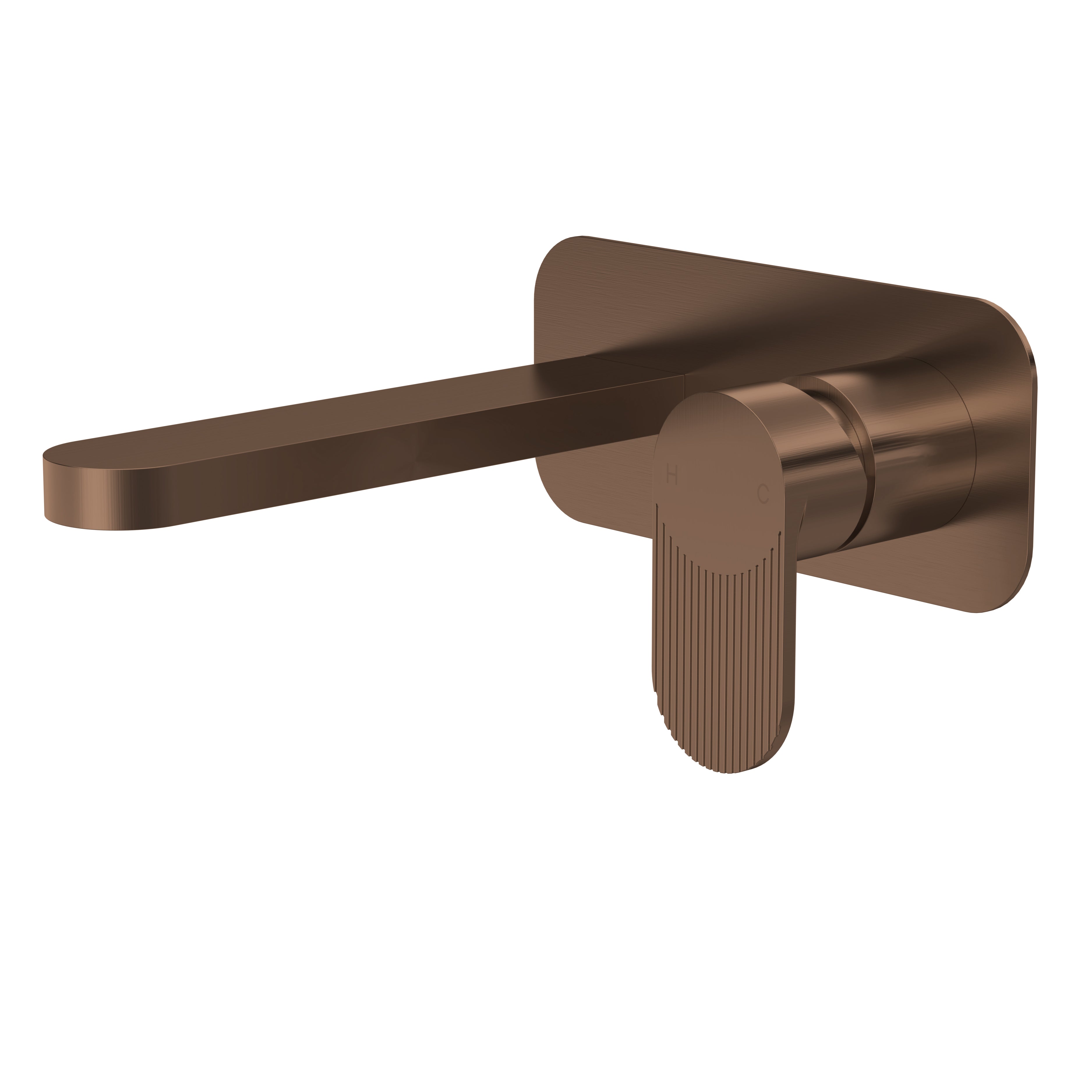 Cove 2 Tap Hole Wall Mounted Basin Mixer Tap With Plate