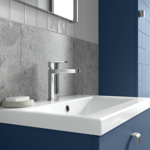 Brent Mono Basin Mixer Tap With Push Button Waste