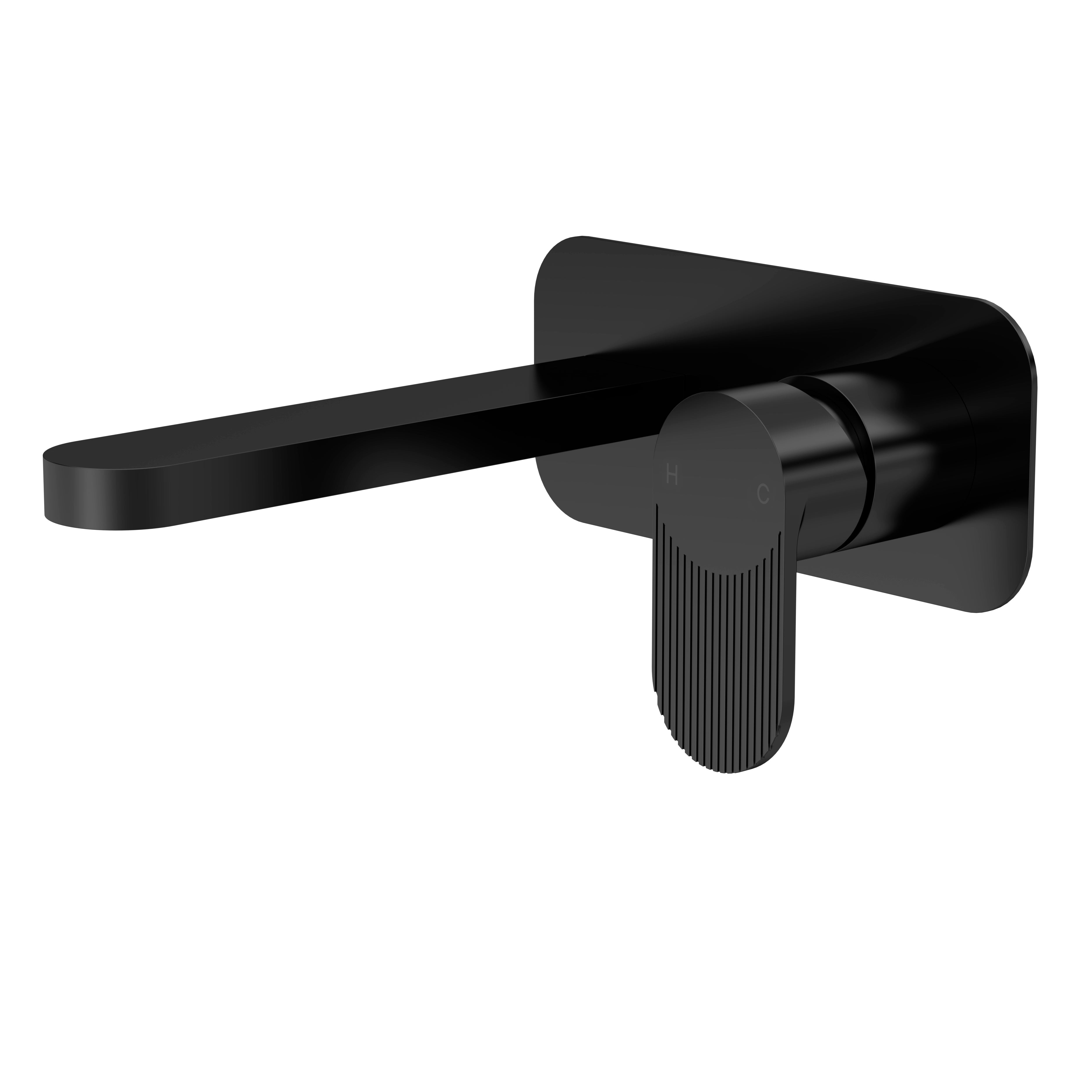 Cove 2 Tap Hole Wall Mounted Basin Mixer Tap With Plate