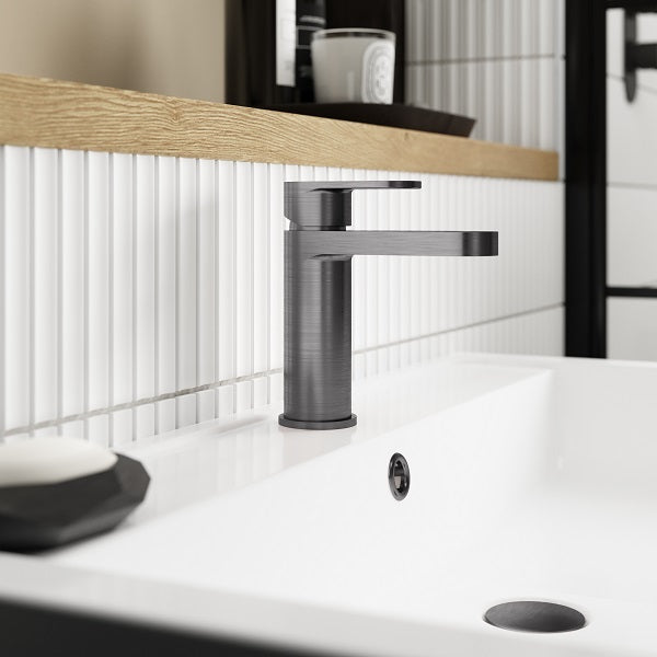 Brent Mono Basin Mixer Tap With Push Button Waste