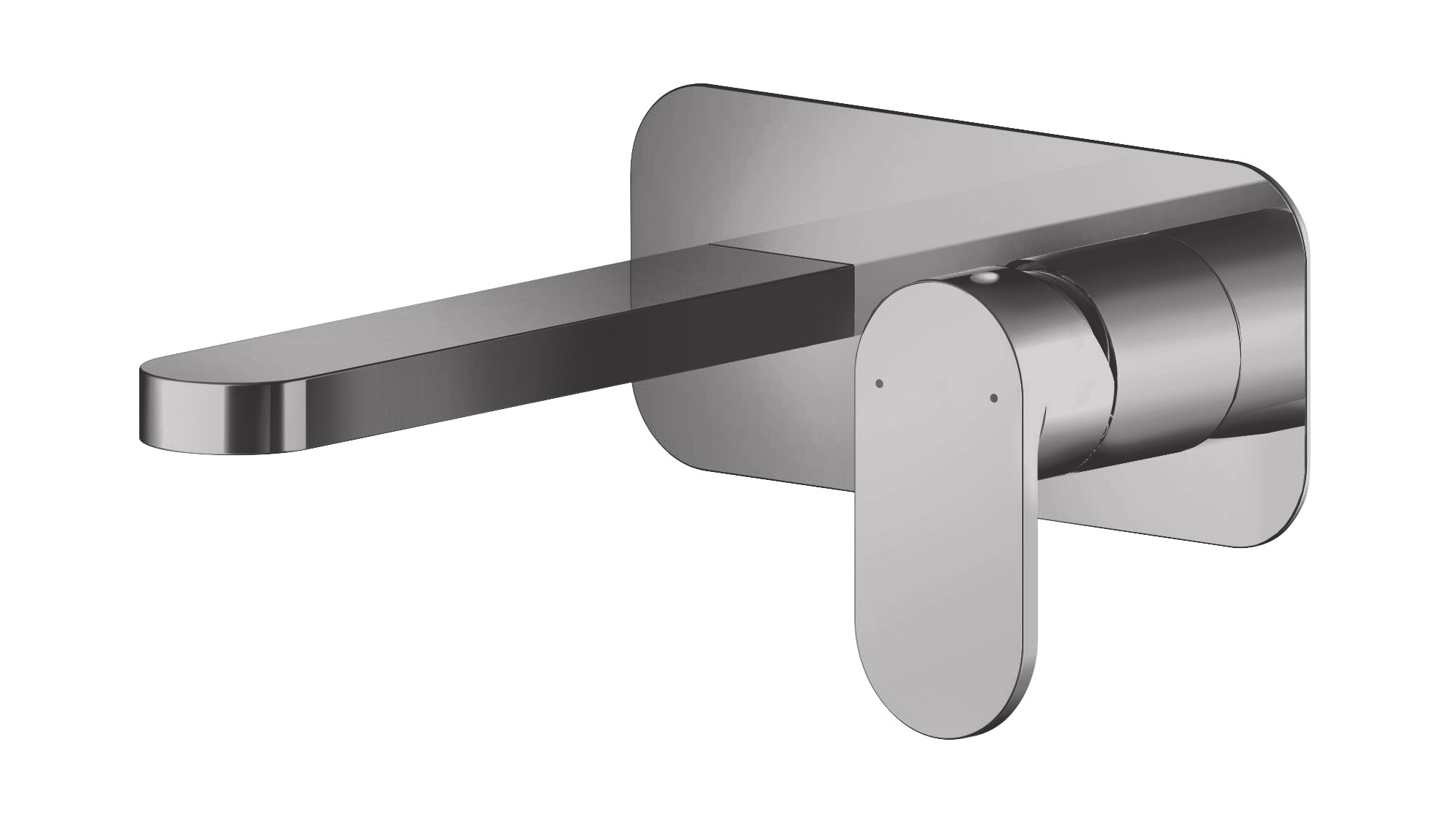 Brent 2 Tap Hole Wall Mounted Basin Mixer With Plate