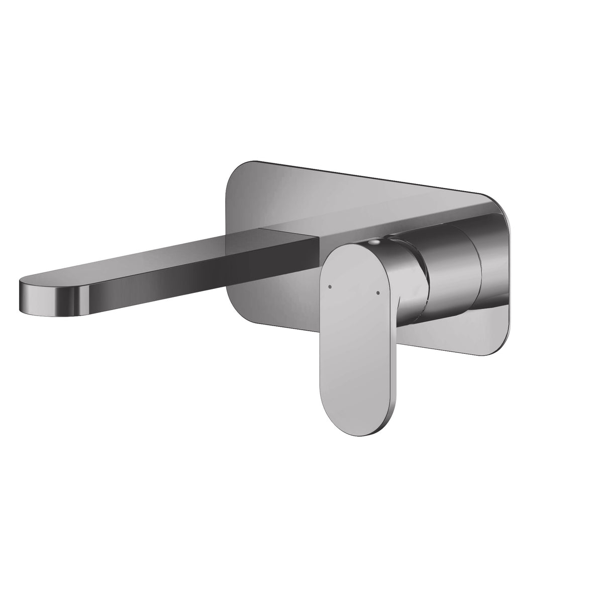 Brent 2 Hole Wall Mounted Basin Mixer Tap With Plate