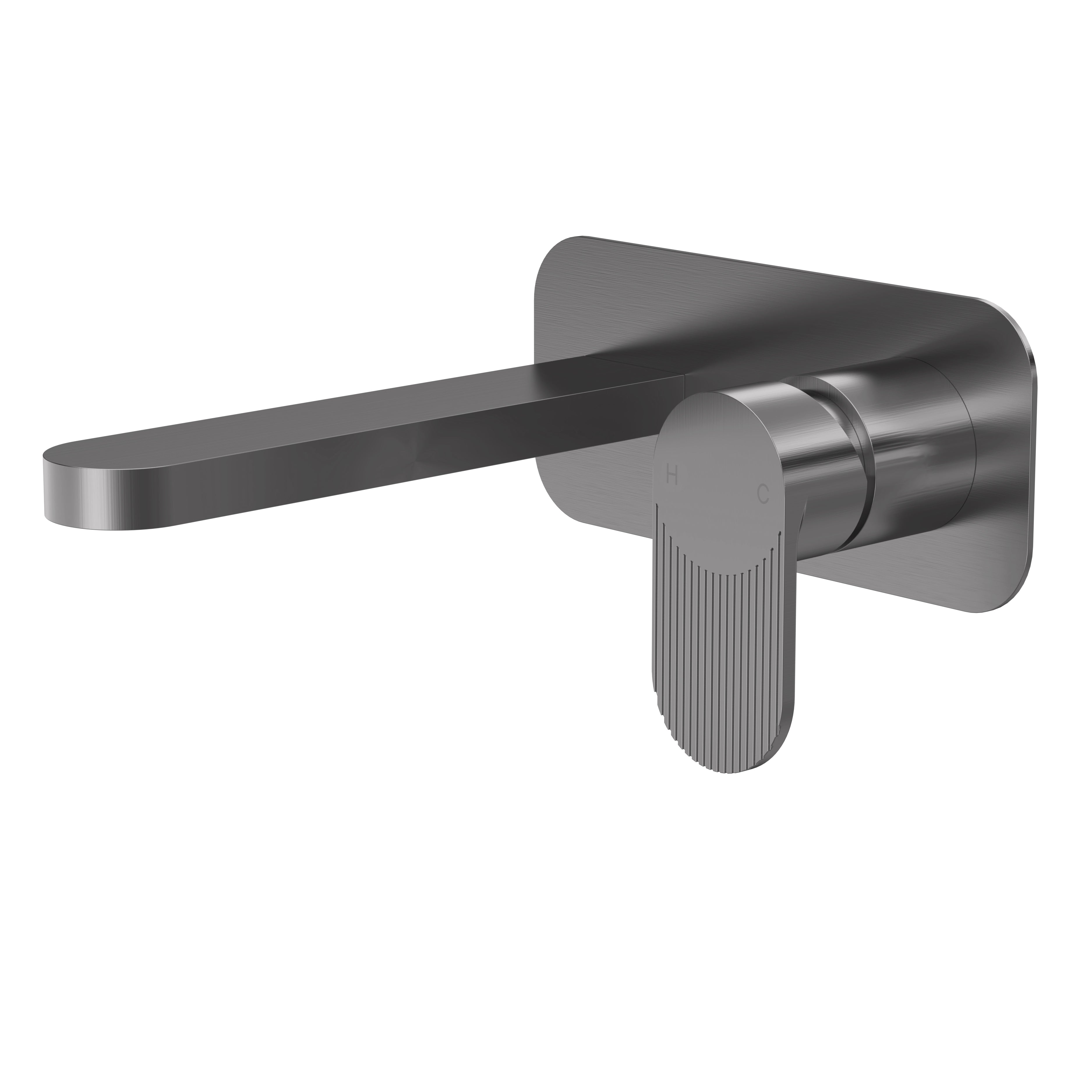 Cove 2 Tap Hole Wall Mounted Basin Mixer Tap With Plate