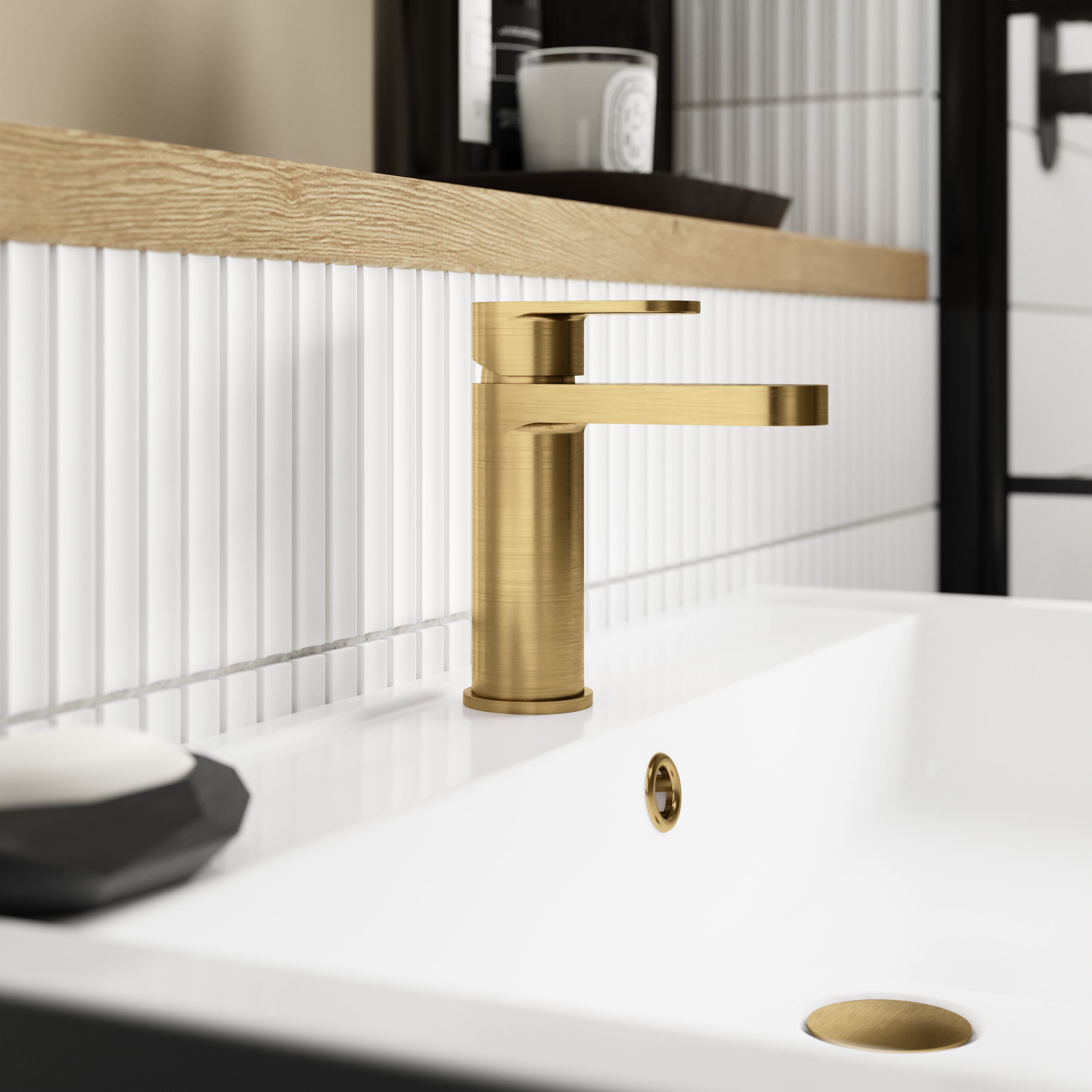 Brent Mono Basin Mixer With Push Button Waste