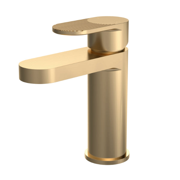 Cove Fluted Mono Basin Mixer Tap With Push Button Waste