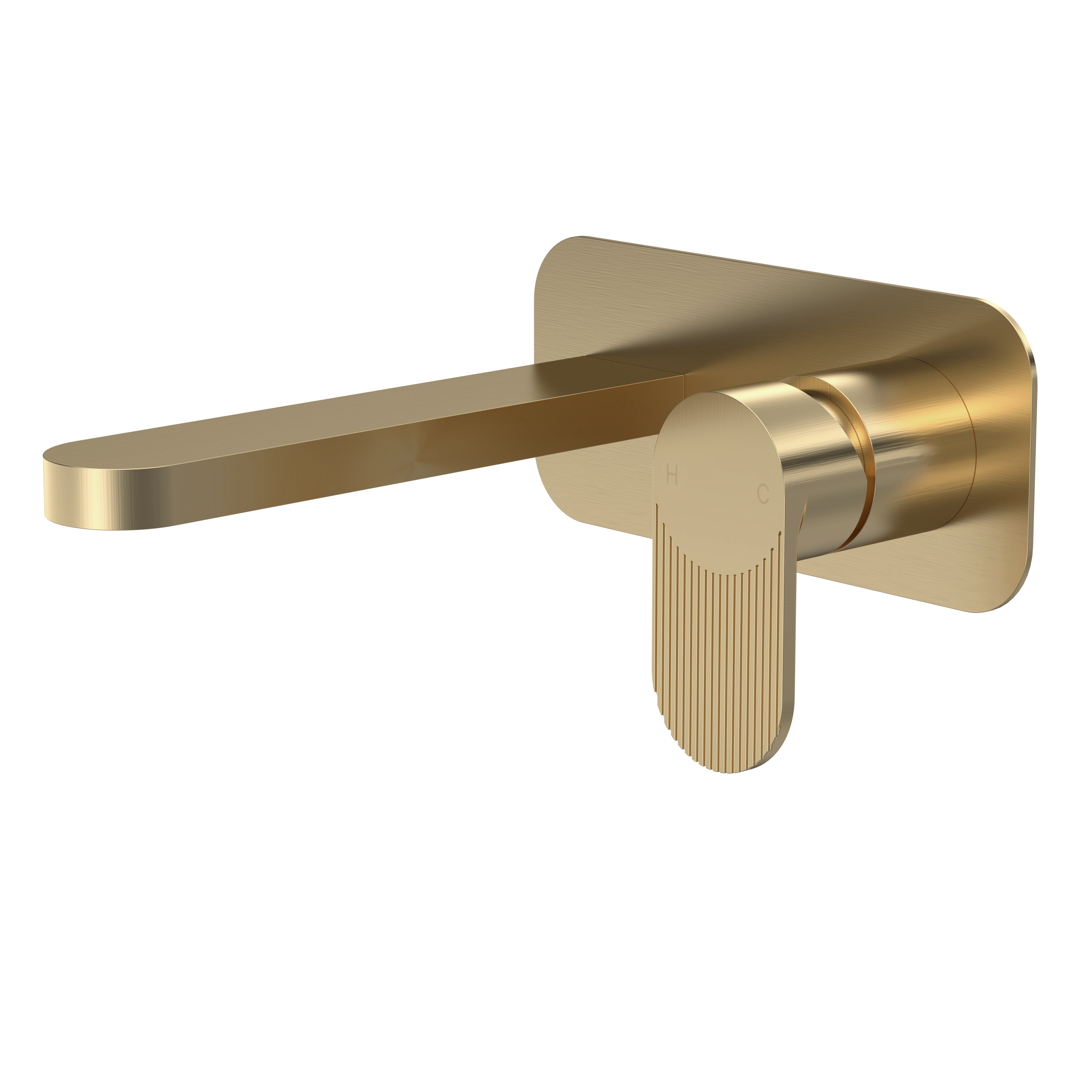 Cove 2 Tap Hole Wall Mounted Basin Mixer Tap With Plate