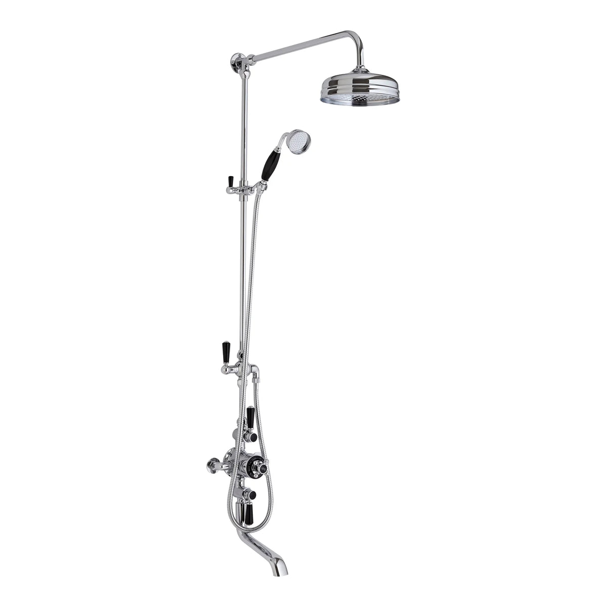 Omega Triple Exposed Shower Valve and Spout - Chrome