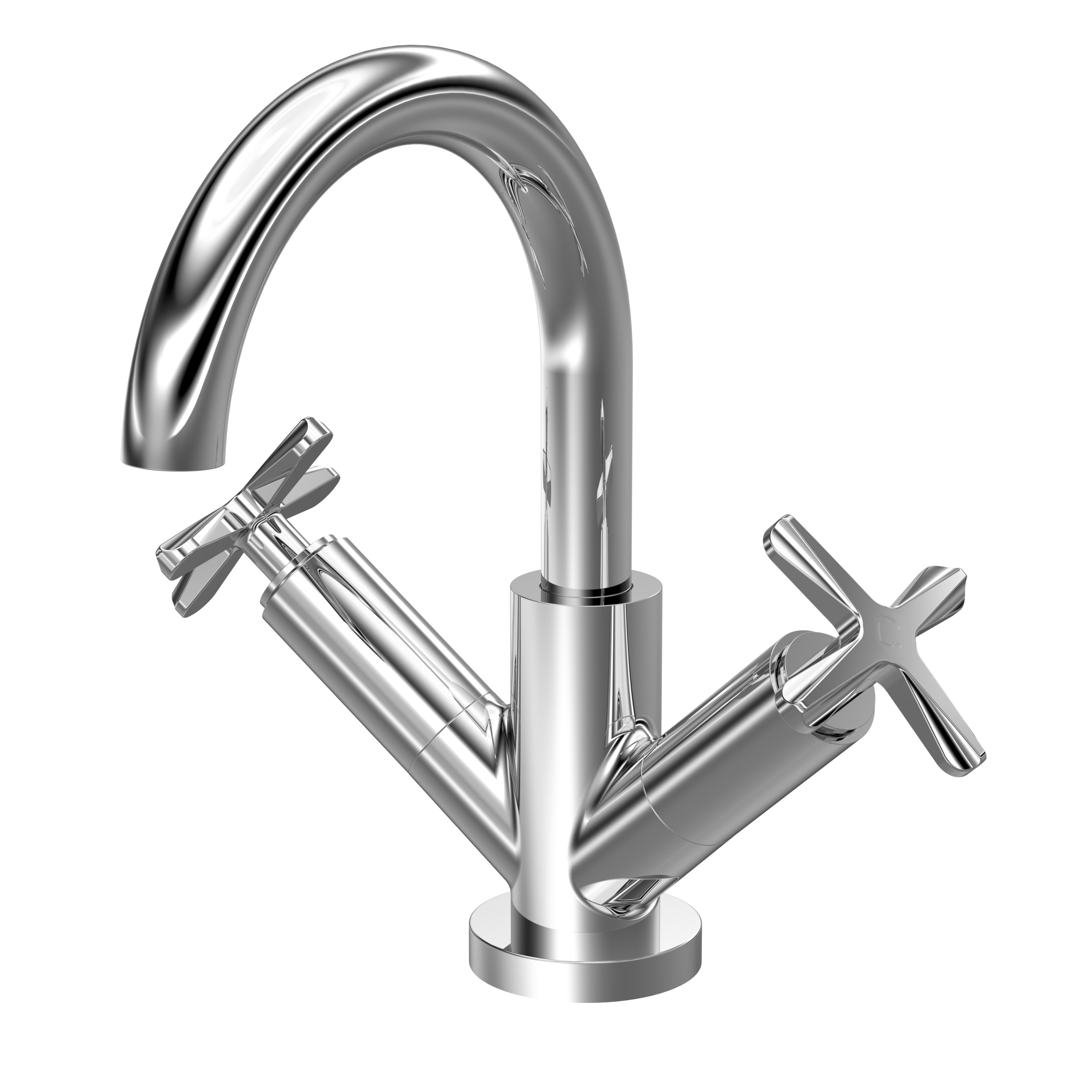 Cylin Deck Mounted Mono Basin Mixer With Pop Up Waste