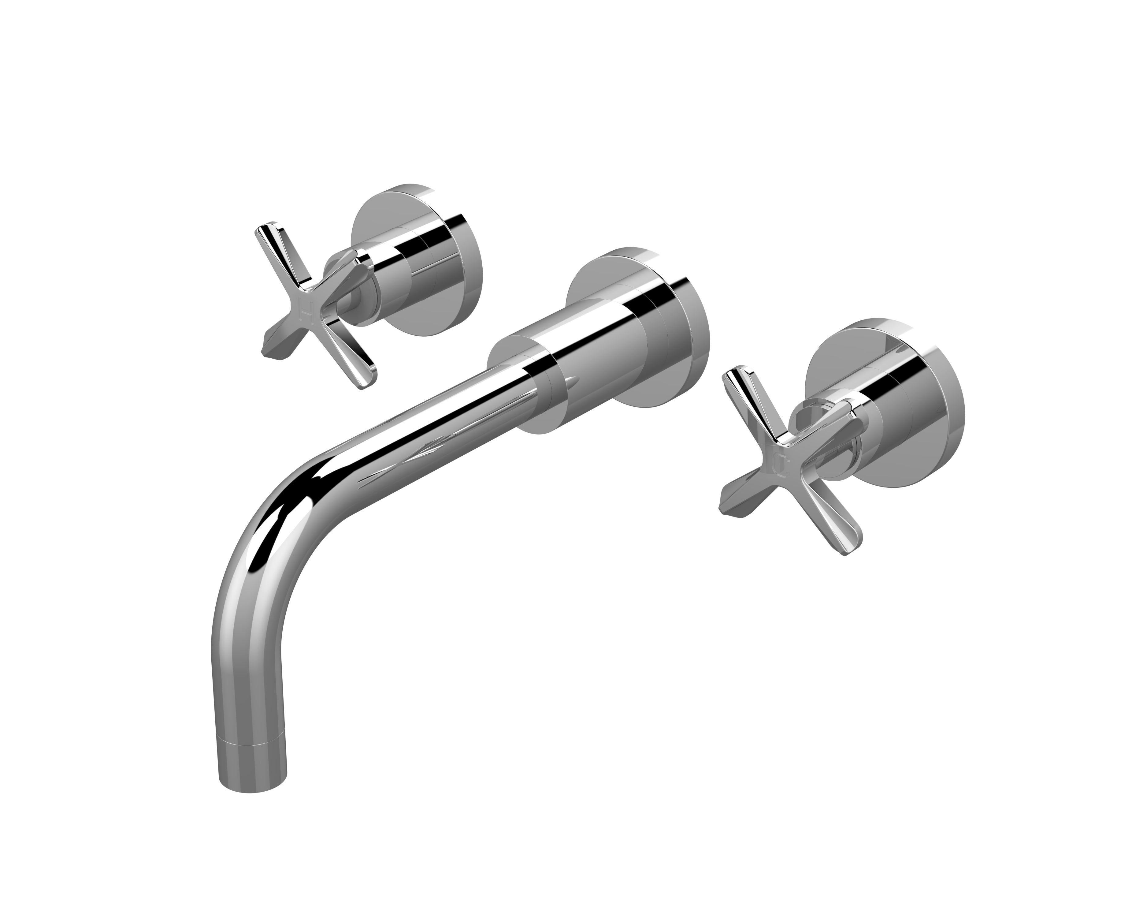 Cylin 3 Tap Hole Wall Mounted Basin Mixer